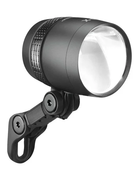 Koplamp Busch & Müller Lumotec IQ-X voor naafdynamo 6-60 Volt - 100 Lux - zwart