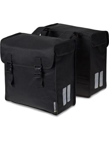 Dubbele fietstas Basil Mara 26 liter 33 x 11 x 30 cm - zwart