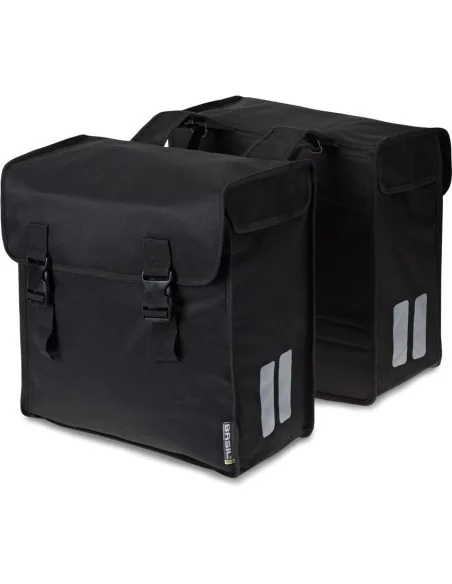 Dubbele fietstas Basil Mara 26 liter 33 x 11 x 30 cm - zwart