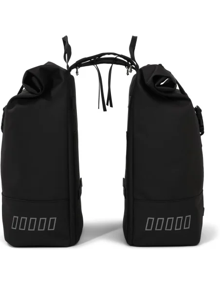 Gerecyclede dubbele fietstas Urban Proof Rolltop 38 liter 30 x 15 x 42 cm - zwart