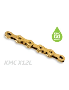 Fietsketting KMC X12L Ti-N Gold - 126L, waxed 2