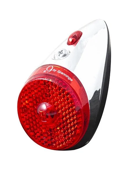 Achterlicht Spanninga Retro nr.9 XDS dynamo - chroom/zwart