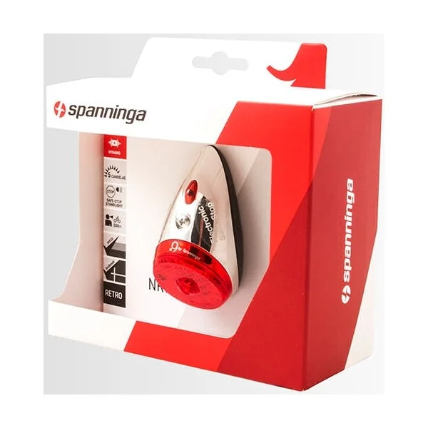 Achterlicht Spanninga Retro nr.9 XDS dynamo - chroom/zwart