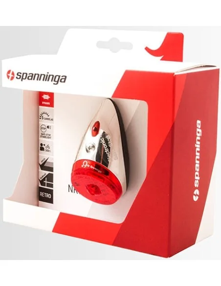 Achterlicht Spanninga Retro nr.9 XDS dynamo - chroom/zwart