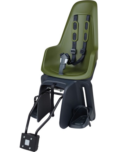 Kinderzitje achter Bobike One Maxi 1P met framebevestiging - olive green