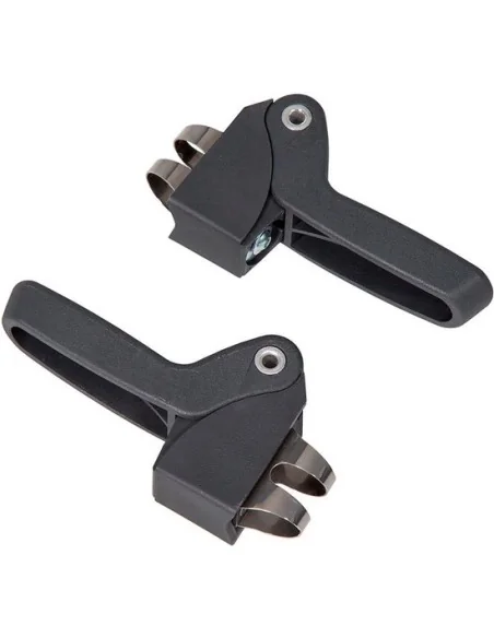 Kinderzitje achter Qibbel 6+ Junior 6+ met voetsteunen, gordel en beschermplaat - grijs