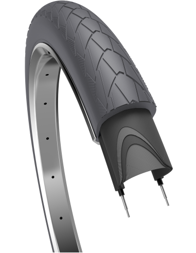 Buitenband Edge Mambo 28 x 2.00"/ 50-622 mm - grijs met reflectie