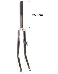 Voorvork 28" met 1" vorkbuis - dynamohaak - glanzend zwart