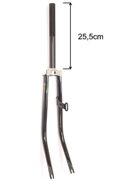 Voorvork 28" met 1" vorkbuis - dynamohaak - glanzend zwart