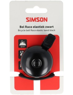Simson racefietsbel met elastische bevestiging - zwart 2