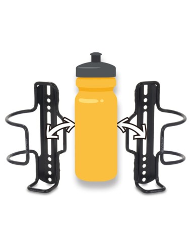 Bidonhouder Minoura SLB-100L - zij-inlaat rechts, zwart
