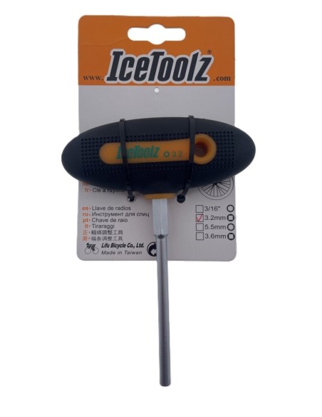Spaaknippelsleutel IceToolz 12B8 - 3,2 mm met T-handvat