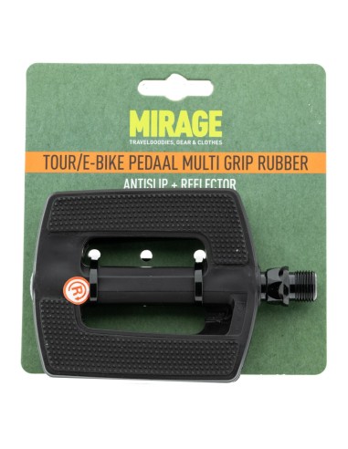 Pedaalset Mirage Tour/E-bike multigrip kunststof/rubber - zwart