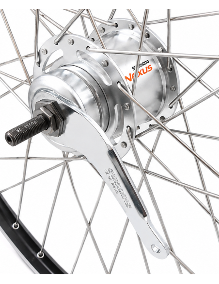 Achterwiel 28 inch ZAC2000 - Shimano Nexus 7-remnaaf - zwart/geslepen