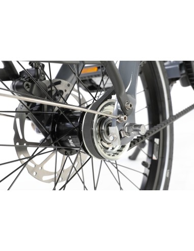 Vouwfiets U-GO Ultimate a2, 20" - automatische 2-speed - riemaandrijving - Cool Grey