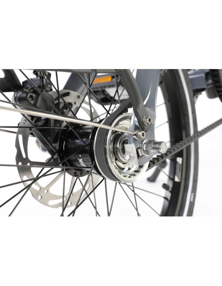 Vouwfiets U-GO Ultimate a2, 20" - automatische 2-speed - riemaandrijving - Cool Grey