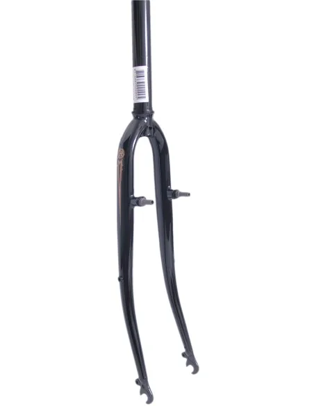 Voorvork 28" met 1 1/8" ahead vorkbuis - V-brake remnokken - glanzend zwart