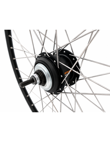 Achterwiel 28 inch met Shimano Nexus 8 Rollerbrake - RVS spaken - zwart