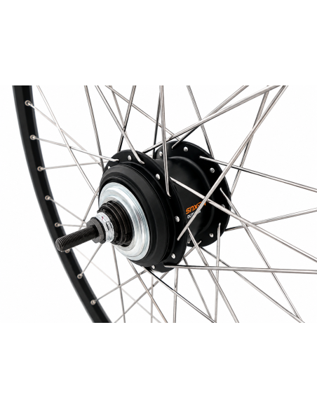 Achterwiel 28 inch met Shimano Nexus 8 Rollerbrake - RVS spaken - zwart