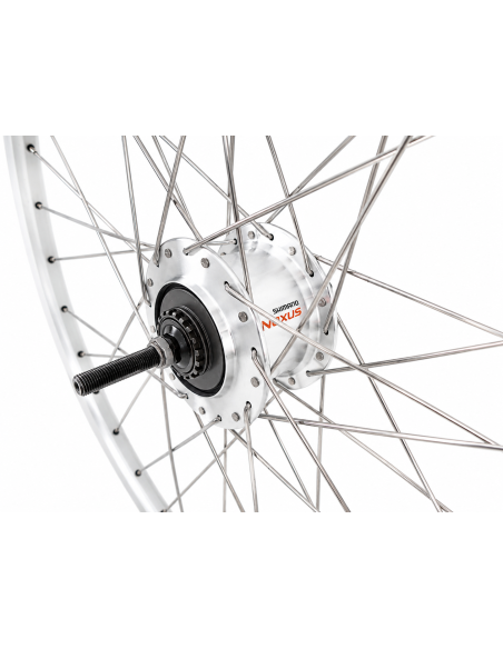 Achterwiel 28 inch, ZAC2000 met Shimano Nexus 7 Rollerbrake - RVS spaken - zilver