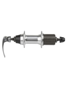 Achternaaf 36 gaats - holle as - 135 mm inbouwbreedte - zilver