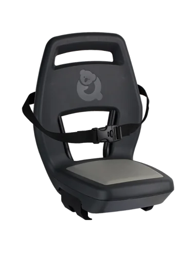 Kinderzitje achter Qibbel 6+ Junior 6+ met voetsteunen, gordel en beschermplaat - grijs