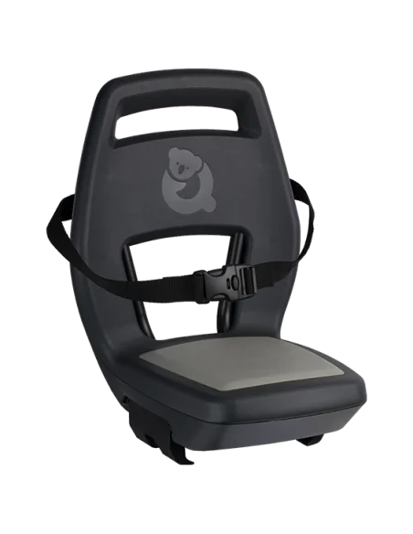 Kinderzitje achter Qibbel 6+ Junior 6+ met voetsteunen, gordel en beschermplaat - grijs