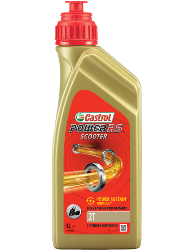 Olie Castrol Power RS Scooter 2T - fles à 1 liter