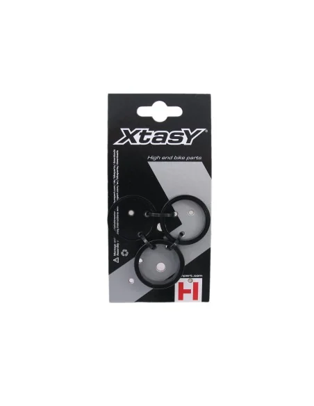 Balhoofd spacerset 1-1/8" (ø28.6) 3-delig 2/5/10mm Zwart