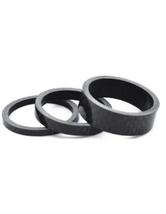 Balhoofd spacerset 1-1/8" (ø28.6) 3-delig 3/5/10mm Carbon