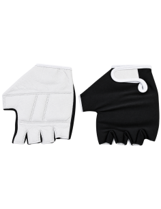 Fietshandschoenen Lycra maat XL - 1 paar - wit/zwart 2