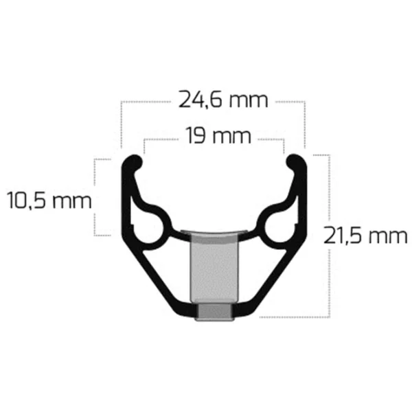 Velg Ryde ZAC 2000 28" / 622 x 19C aluminium 32 gaats 14G - zwart
