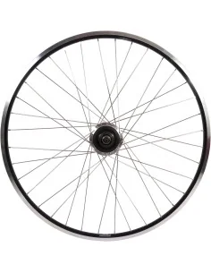 Achterwiel 28" / 622 x 19C met Shimano Nexus 7 naaf voor rollerbrake - zwarte geslepen velg met RVS spaken