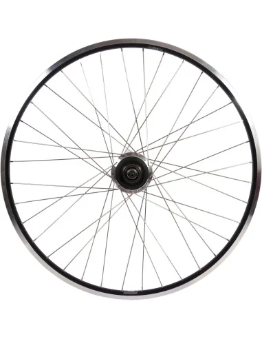 Achterwiel 28" / 622 x 19C met Shimano Nexus 7 naaf voor rollerbrake - zwarte geslepen velg met RVS spaken