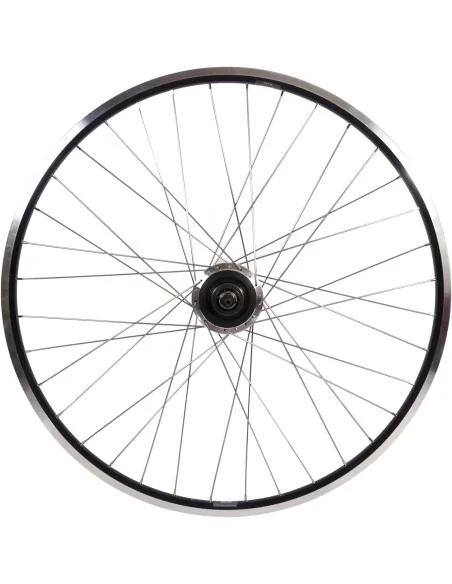 Achterwiel 28" / 622 x 19C met Shimano Nexus 7 naaf voor rollerbrake - zwarte geslepen velg met RVS spaken