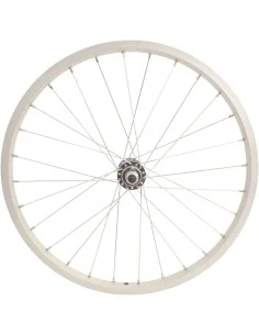 Voorwiel 20*175 aluminium vaste as - zilver