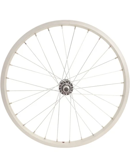 Voorwiel 20*175 aluminium vaste as - zilver
