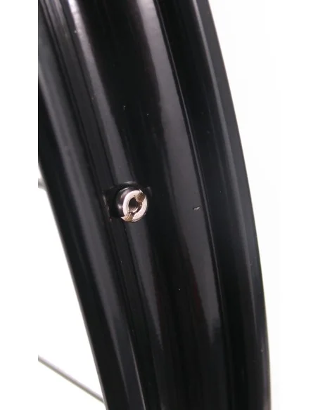 Voorwiel 28 x 1 1/2" - aluminium Ryde velg - verchroomde naaf - zwart