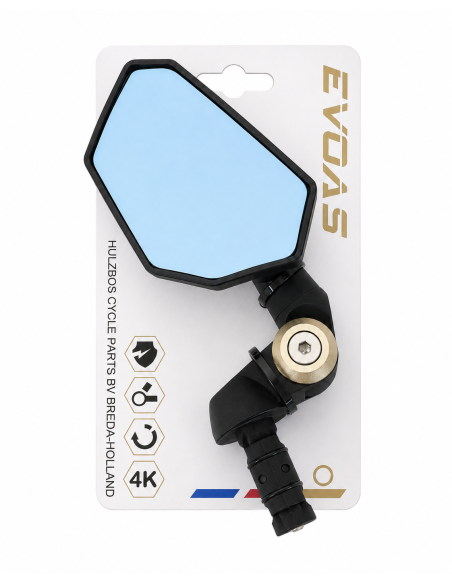 Luxe aerodynamische bar-end spiegel Evoas EV002 - brons accent