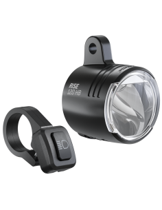 Koplamp Trelock RISE120, 12V - 120/150 lux, zwart
