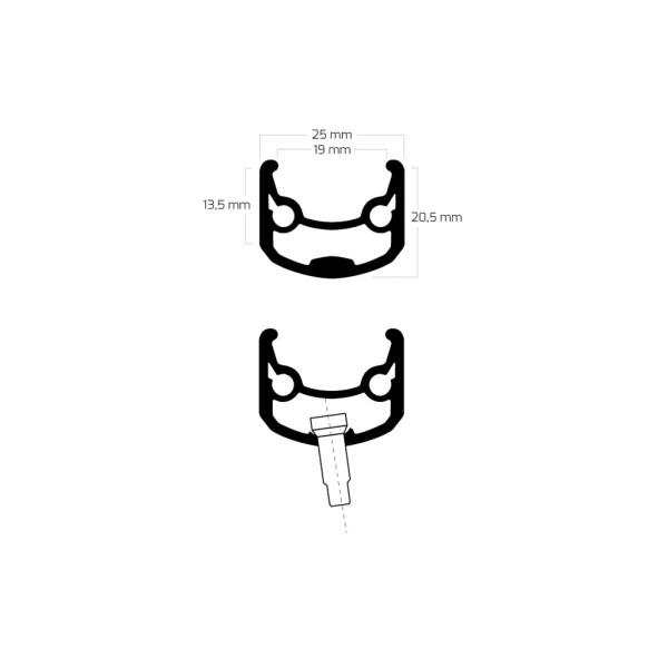 Achterwiel 28" / 622x19C Ryde Andra 30 velg met Shimano Nexus 3 remnaaf - zwart