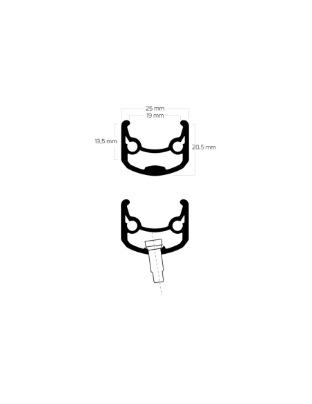 Achterwiel 28" / 622x19C Ryde Andra 30 velg met Shimano Nexus 3 remnaaf - zwart