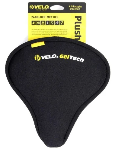 Zadeldek Velo Plush Tour met gel - zwart