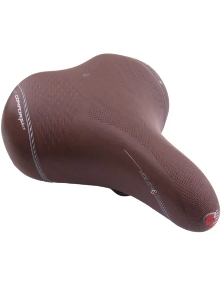 Fietszadel Selle Bassano Volare XXL BigCity met elastomeer demping - bruin