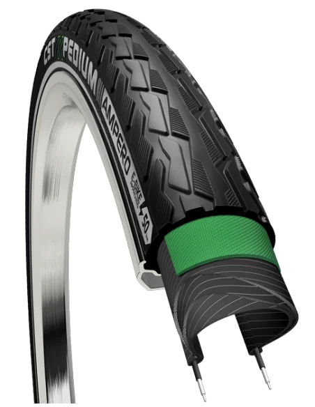Buitenband CST Xpedium Ampero C1880 28 x 1.40"/ 37-622 voor e-bikes - zwart met reflectie