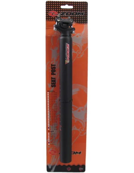 Zadelpen ATB Zoom ø27.2 mm / 350 mm aluminium - zwart