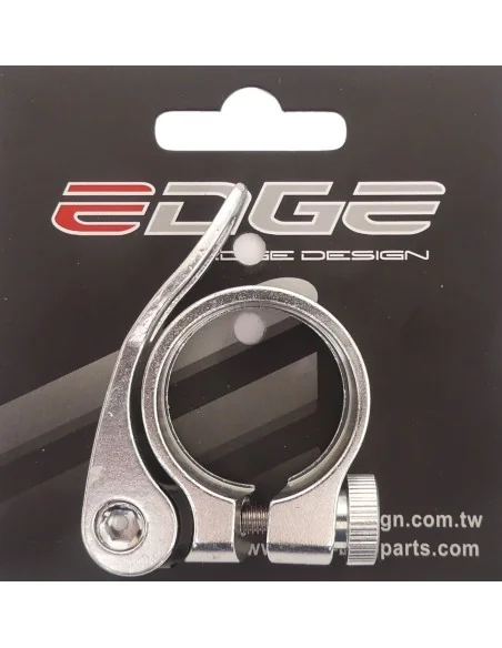 Zadelpenklem ø31,8 mm Edge aluminium met snelspanner - zilver