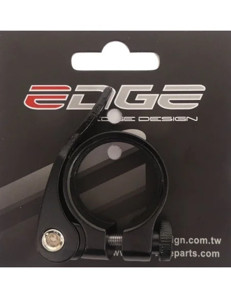 Zadelpenklem ø34,9 mm Edge aluminium met snelspanner - zwart