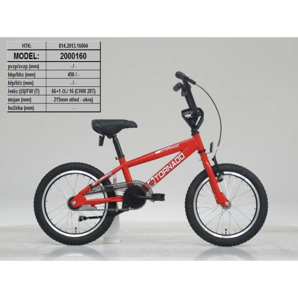 BMX Fiets Royal-Bugatti Tornado 16 inch - Rood