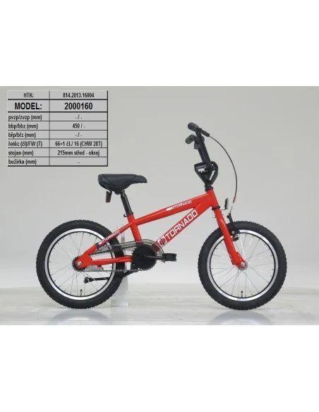 BMX Fiets Royal-Bugatti Tornado 16 inch - Rood